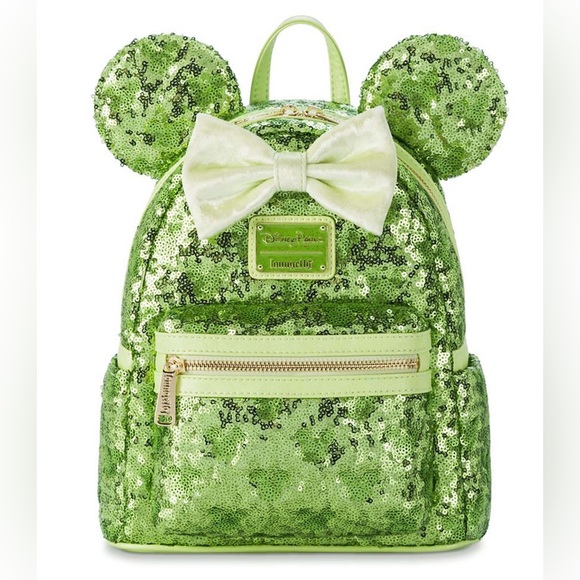 Disney Handbags - Tinkerbell Green Sequin Hidden Mickey Loungefly